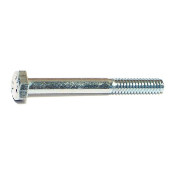 Midwest Fastener Grade 2, 1/4"-20 Hex Head Cap Screw, Zinc Plated Steel, 2-1/4 in L, 100 PK 00010 - main